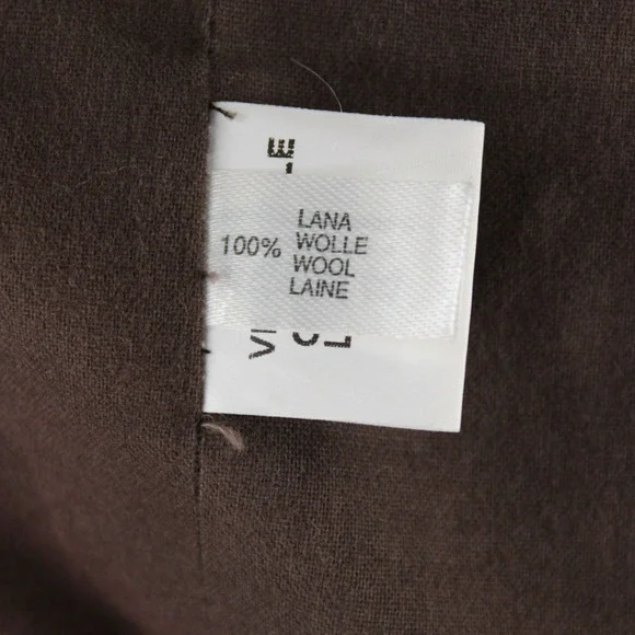 Hettabretz NWD Wool / Suede Leather Vest Size 48 (~ Medium US) In Brown & Blue
